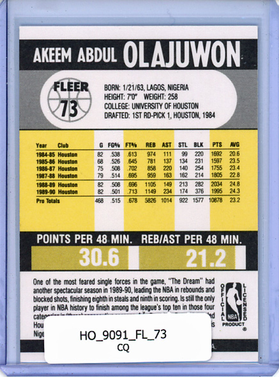 Hakeem Olajuwon 1990-91 Fleer #73 (CQ)