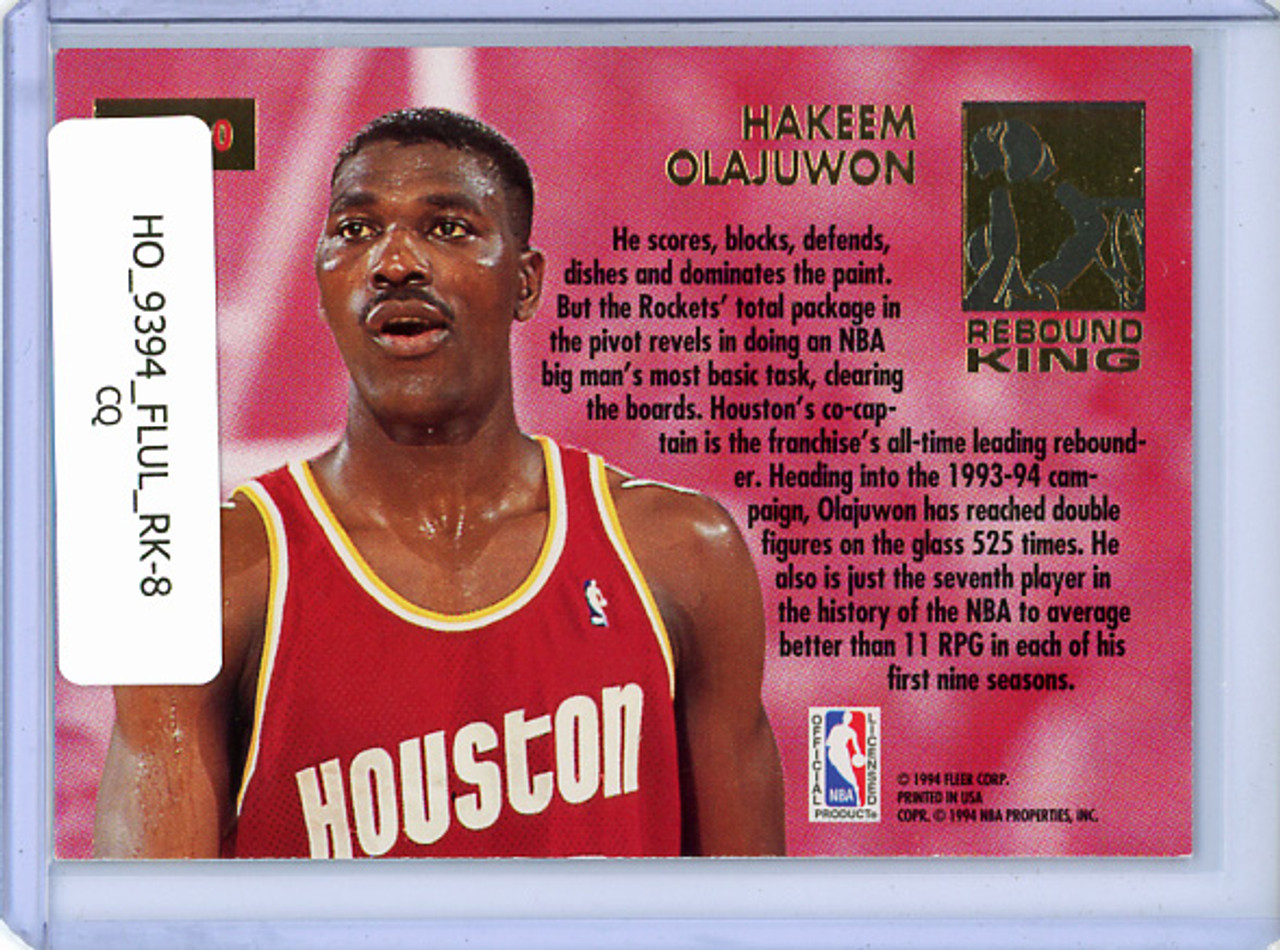 Hakeem Olajuwon 1993-94 Ultra, Rebound Kings #8 (CQ)