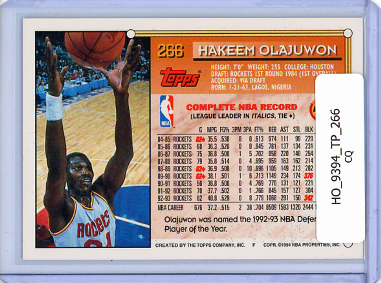 Hakeem Olajuwon 1993-94 Topps #266 (CQ)