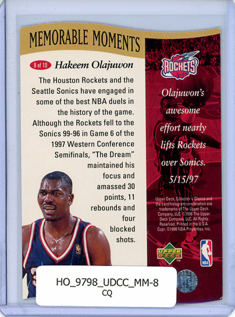 Hakeem Olajuwon 1997-98 Collector's Choice, Memorable Moments #8 (CQ)