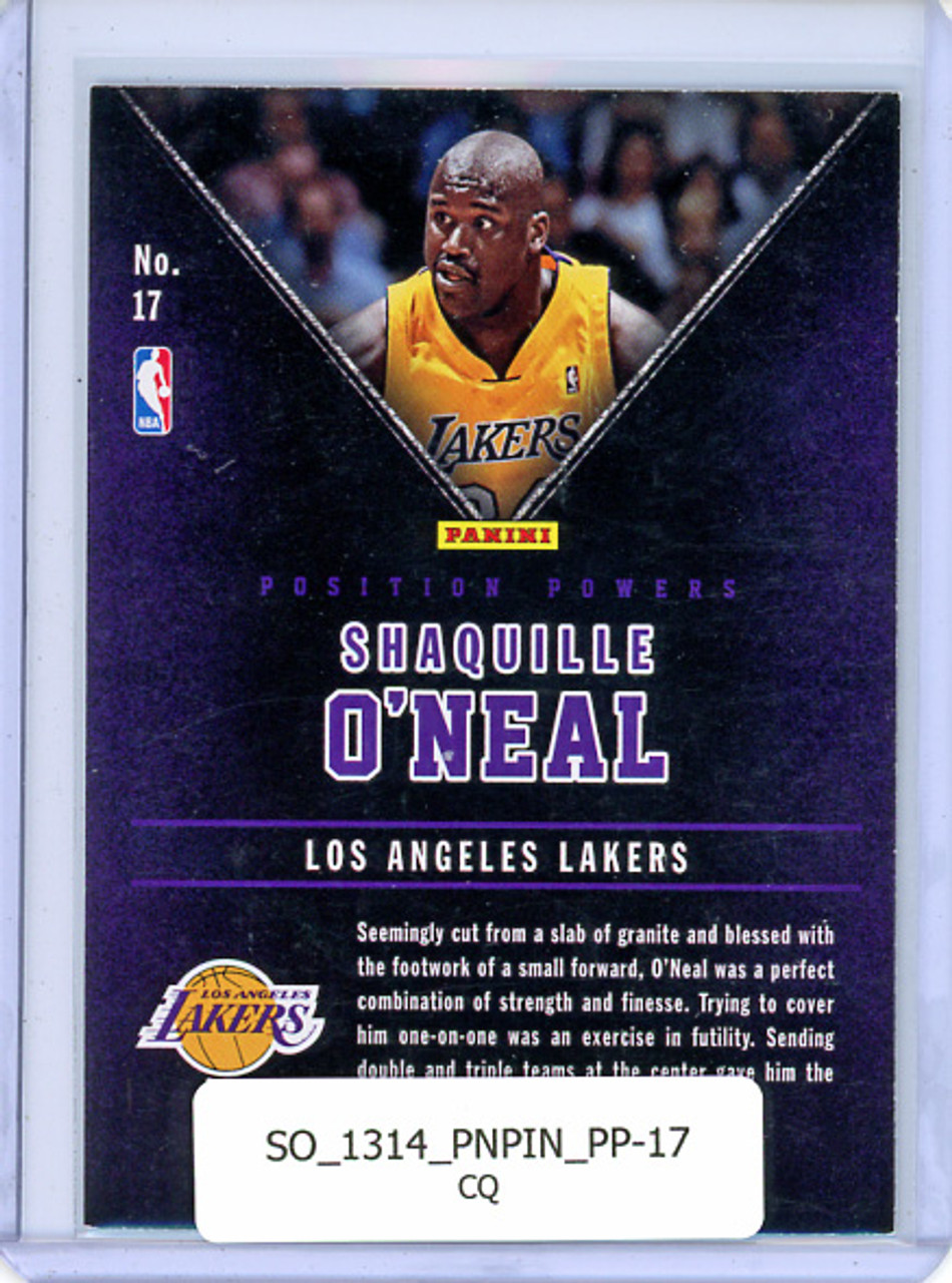 Shaquille O'Neal 2013-14 Pinnacle, Position Powers #17 (CQ)