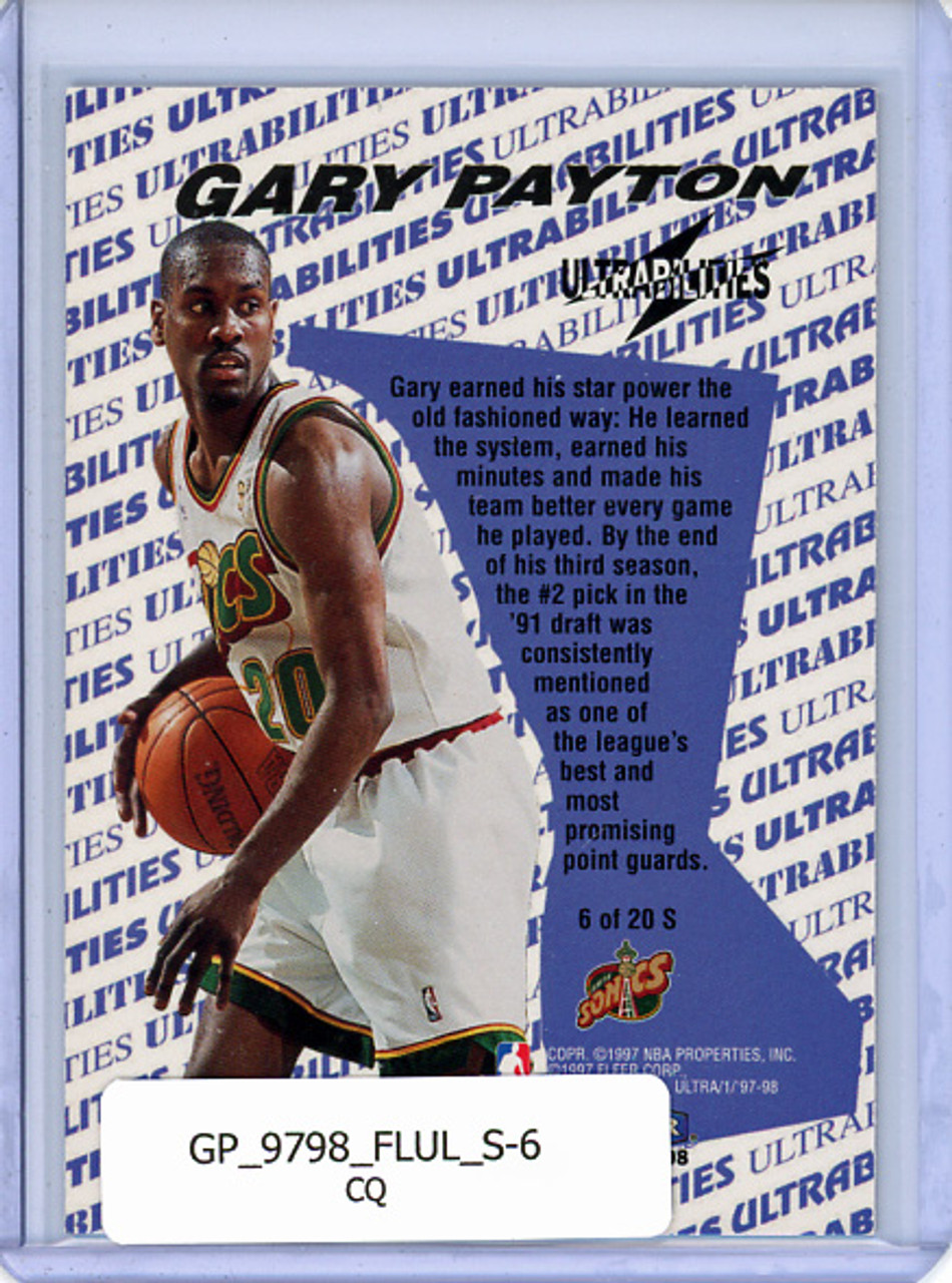 Gary Payton 1997-98 Ultra, Ultrabilities #S-6 (CQ)