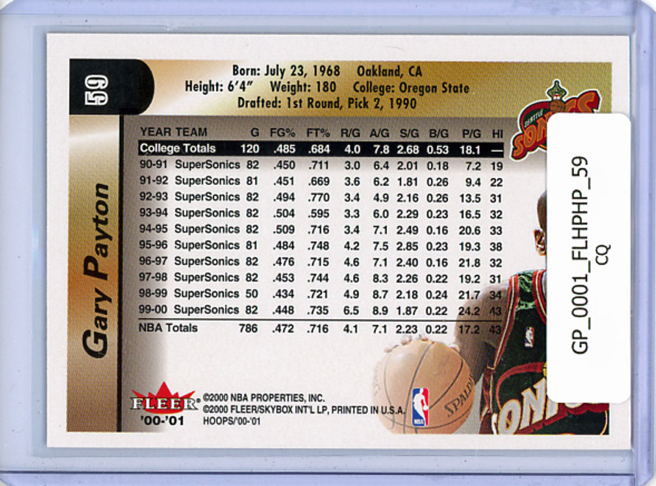Gary Payton 2000-01 Hoops Hot Prospects #59 (CQ)
