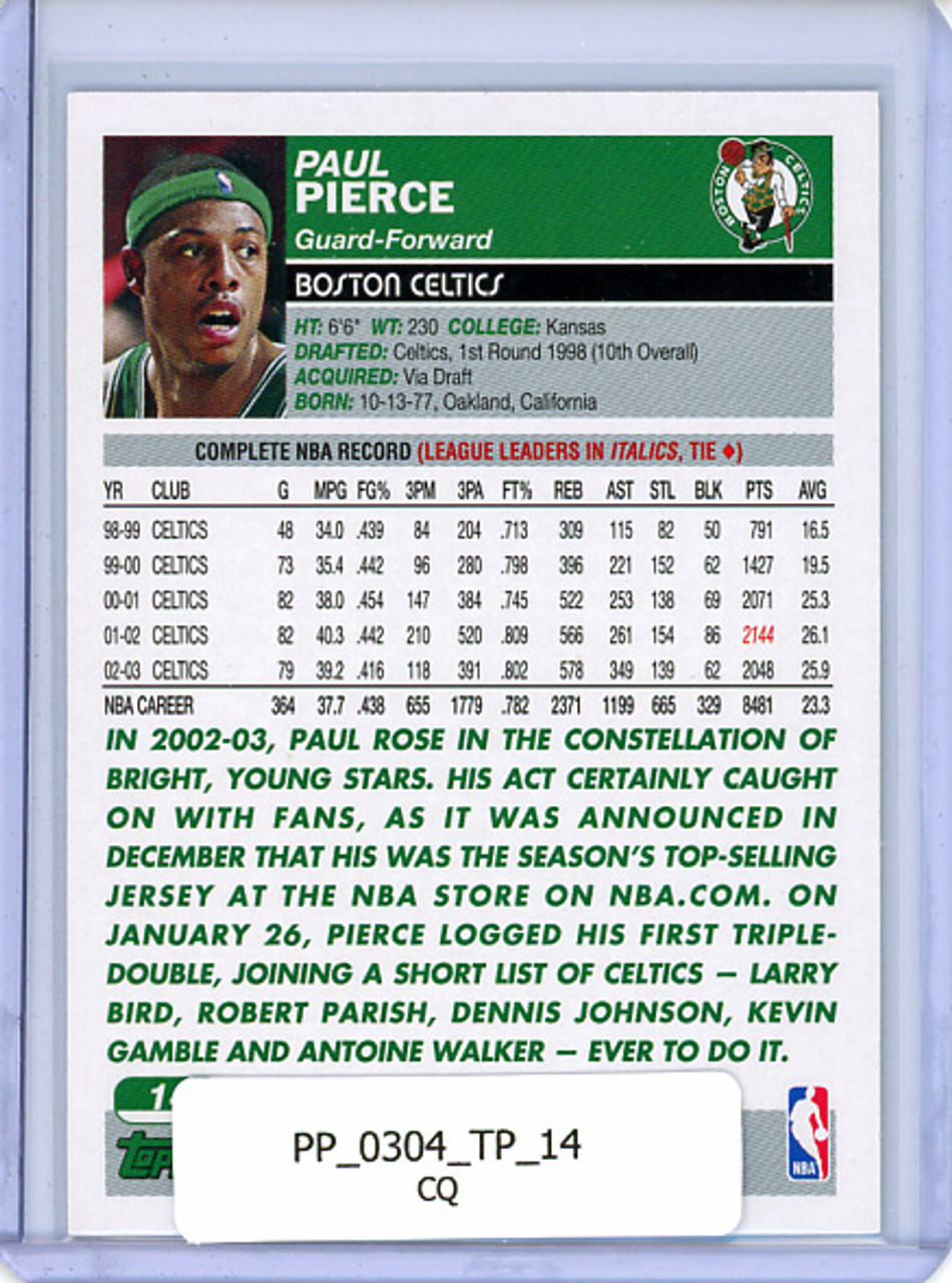 Paul Pierce 2003-04 Topps #14 (CQ)