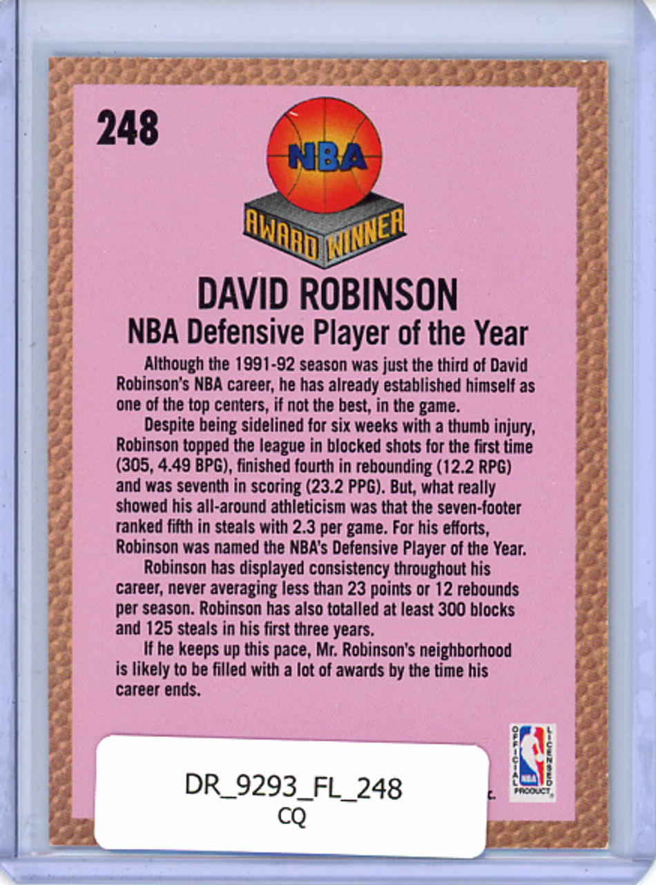 David Robinson 1992-93 Fleer #248 Award Winner (CQ)