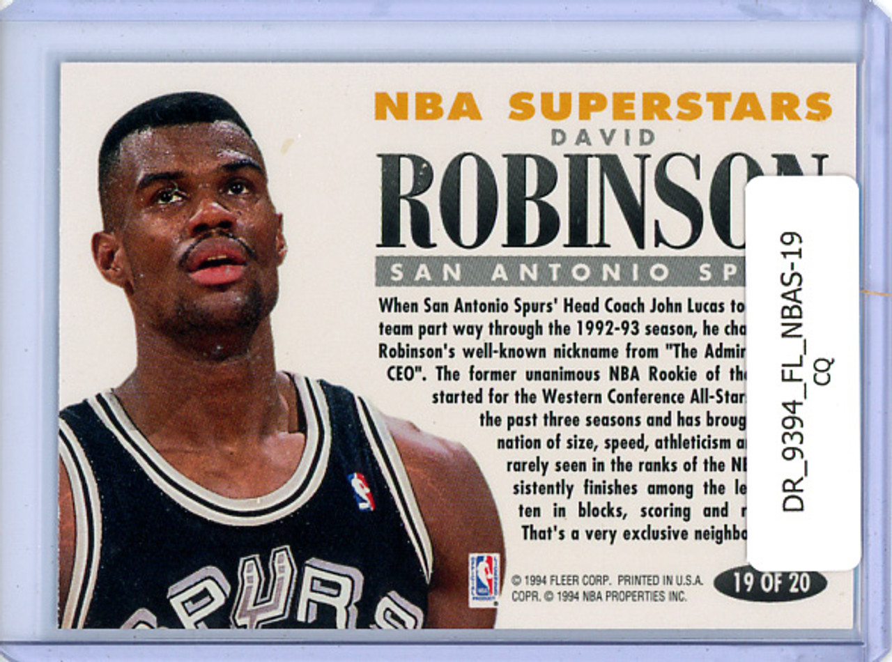 David Robinson 1993-94 Fleer, NBA Superstars #19 (CQ)