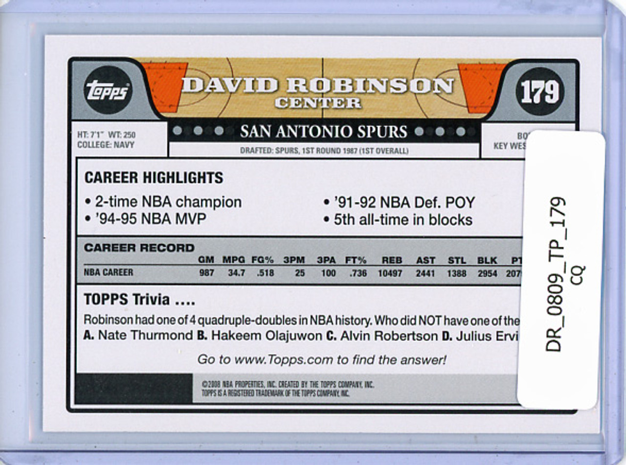 David Robinson 2008-09 Topps #179 (CQ)