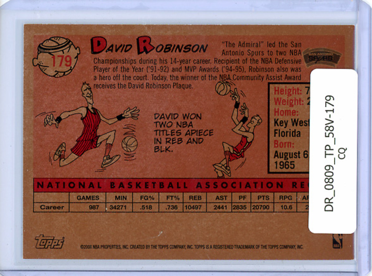 David Robinson 2008-09 Topps, 1958-59 Variations #179 (CQ)