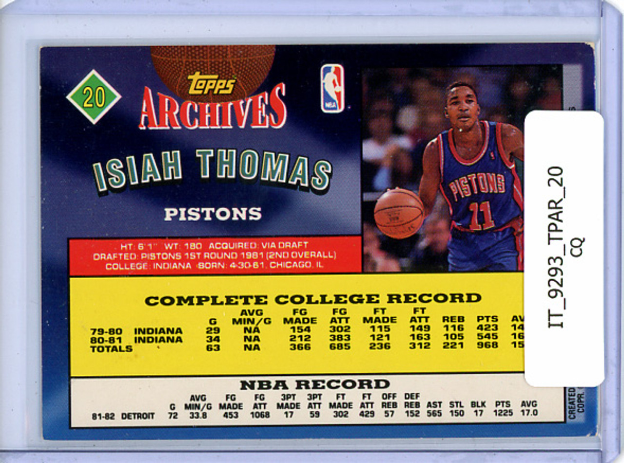 Isiah Thomas 1992-93 Archives #20 (CQ)