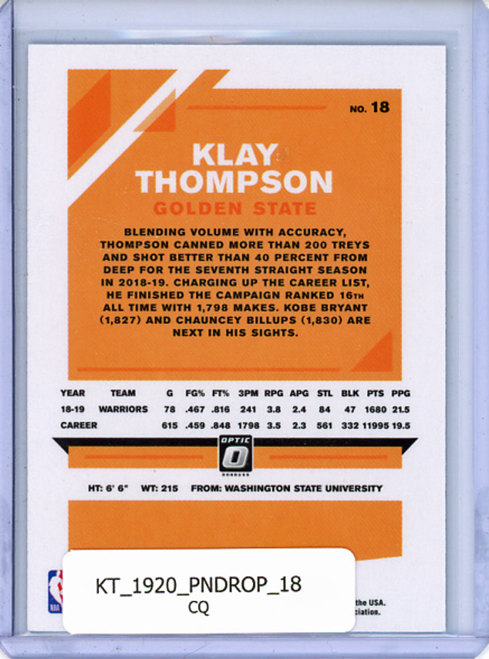 Klay Thompson 2019-20 Donruss Optic #18 (CQ)