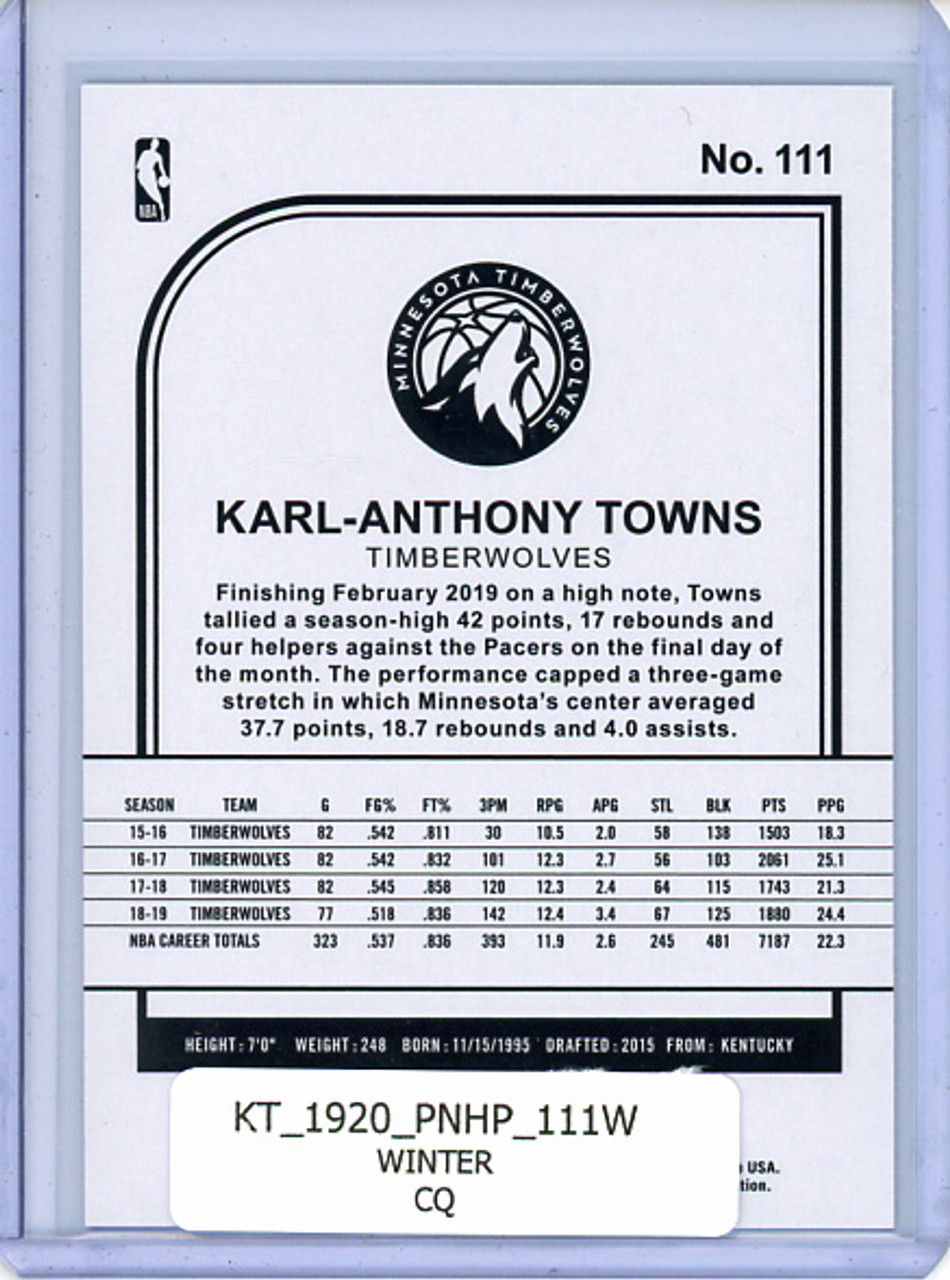 Karl-Anthony Towns 2019-20 Hoops #111 Winter (CQ)