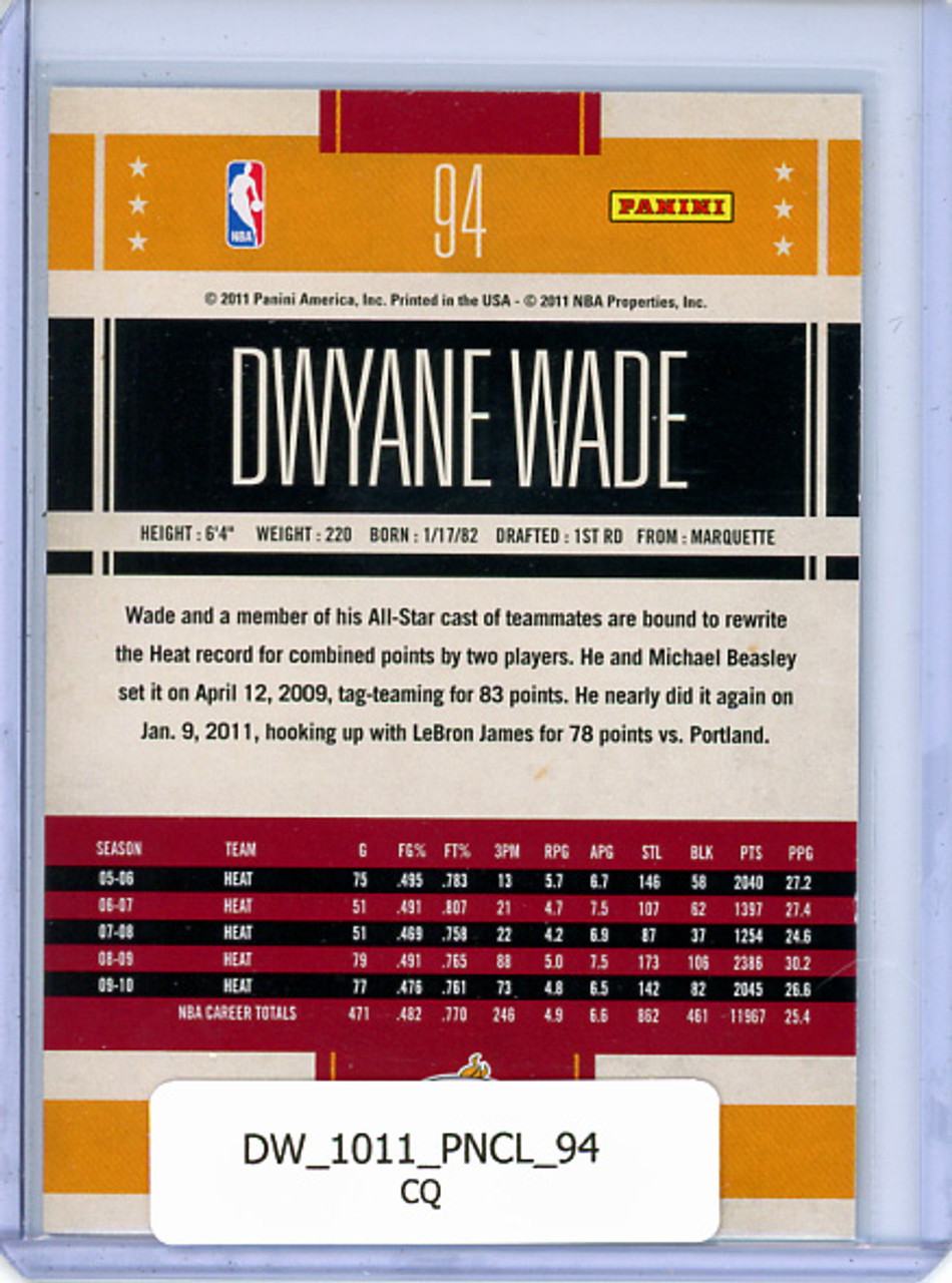 Dwyane Wade 2010-11 Classics #94 (CQ)