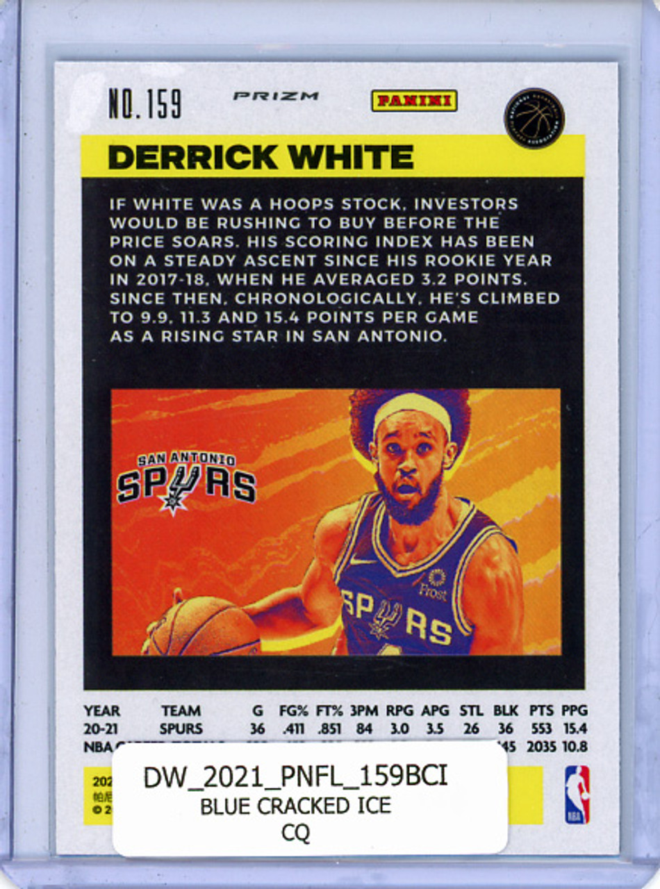 Derrick White 2020-21 Flux #159 Blue Cracked Ice (CQ)