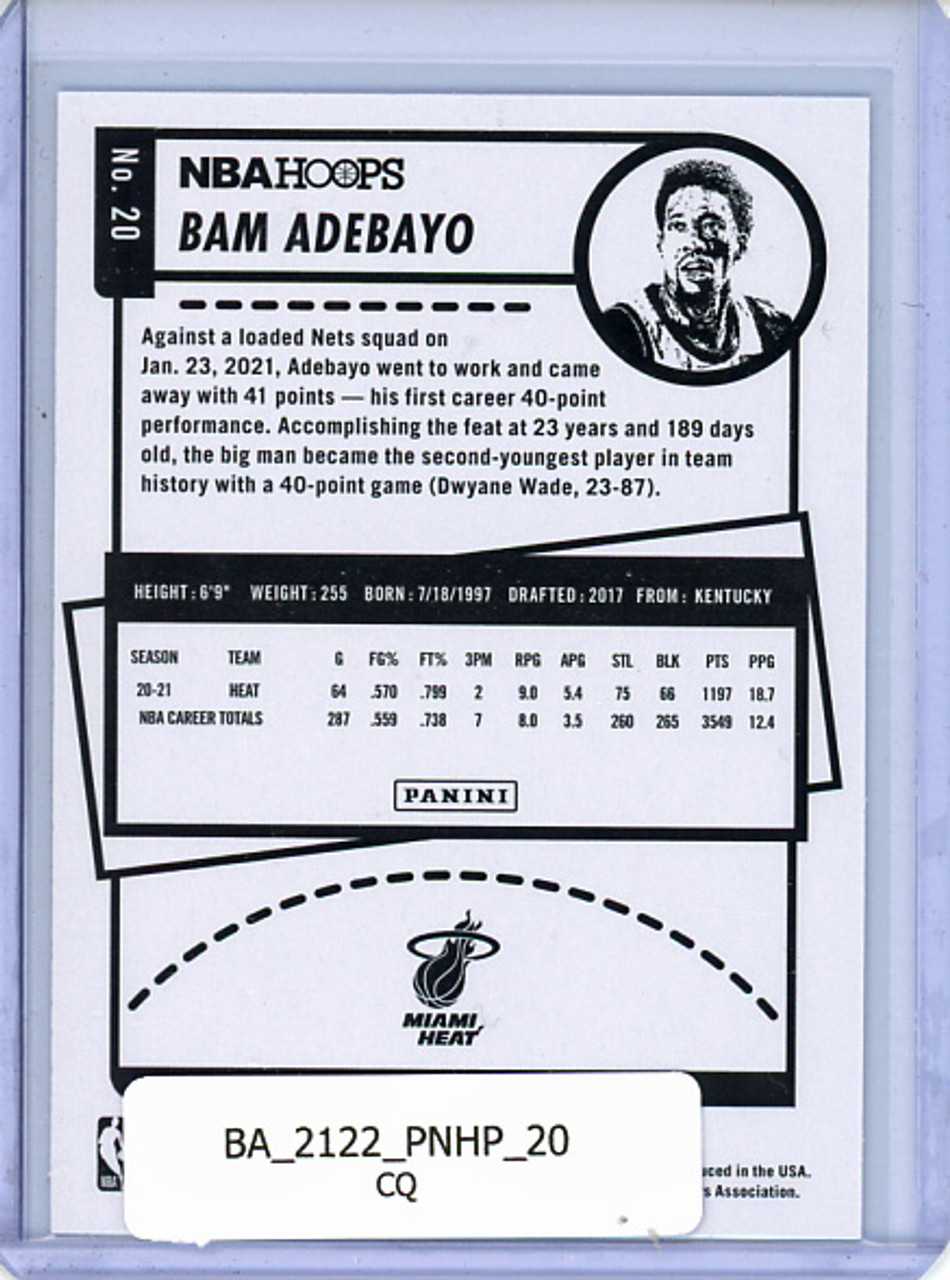 Bam Adebayo 2021-22 Hoops #20 (CQ)