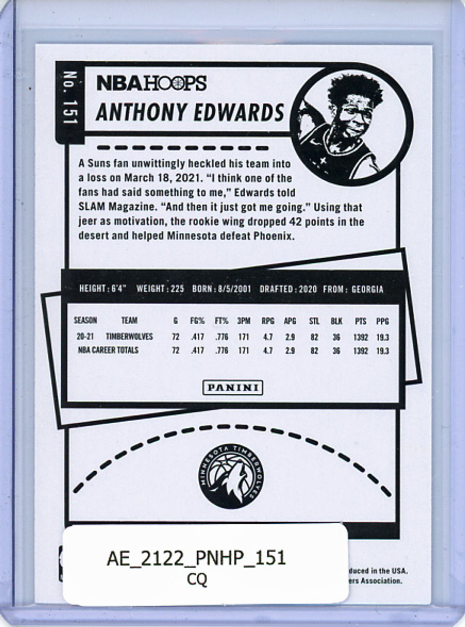 Anthony Edwards 2021-22 Hoops #151 (CQ)