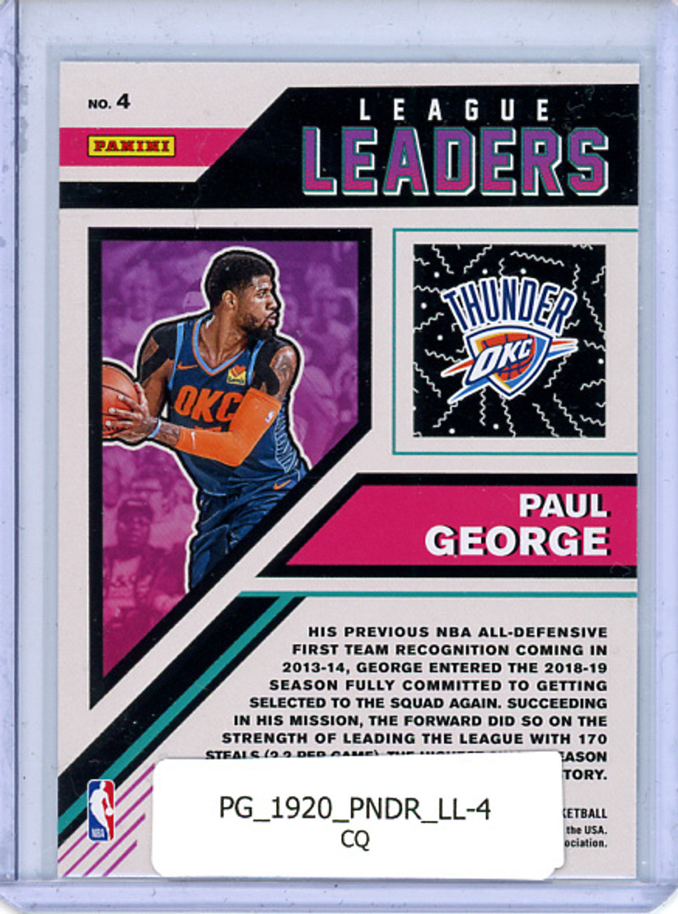 Paul George 2019-20 Donruss, League Leaders #4 (CQ)