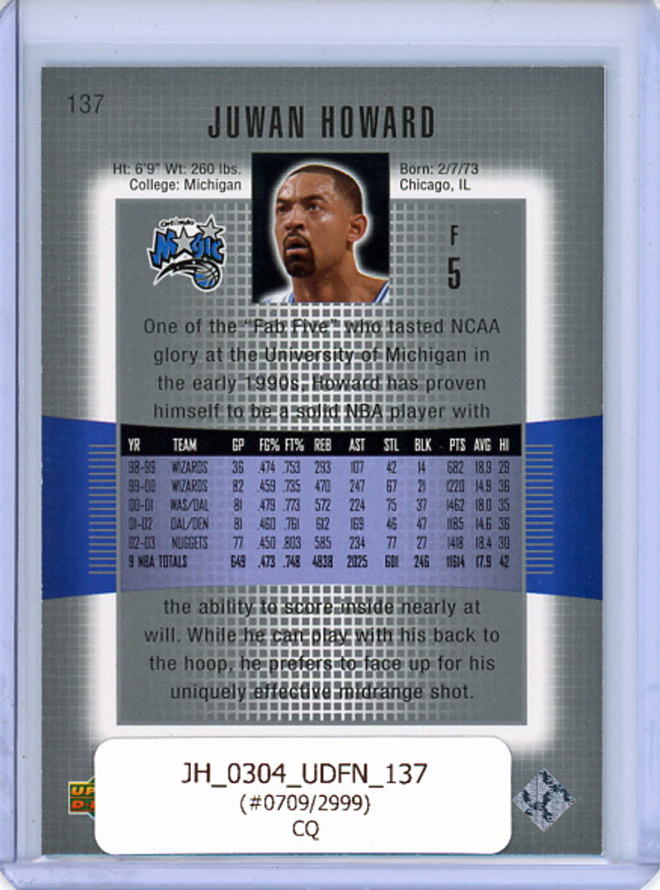 Juwan Howard 2003-04 Finite #137 (#0709/2999) (CQ)