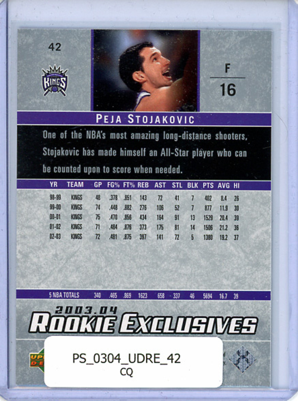 Peja Stojakovic 2003-04 Rookie Exclusives #42 (CQ)