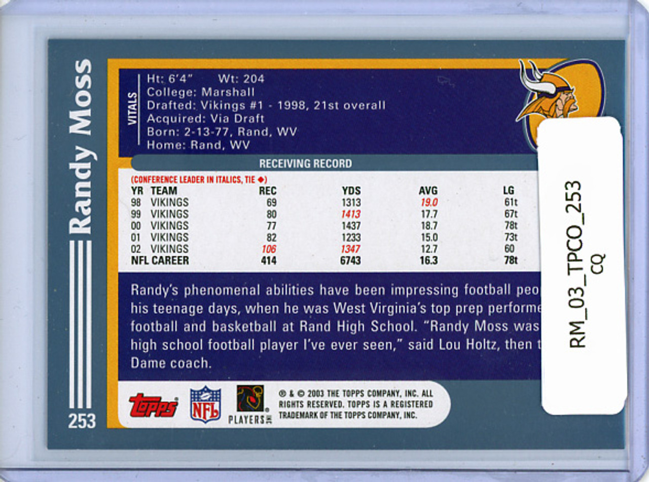 Randy Moss 2003 Topps Collection #253 (CQ)