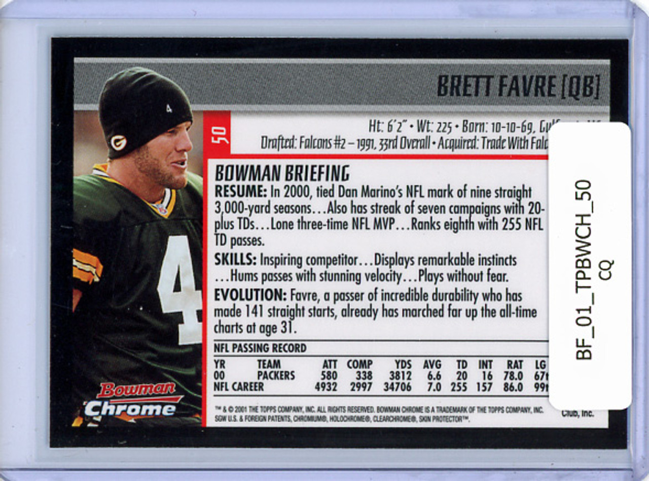 Brett Favre 2001 Bowman Chrome #50 (CQ)