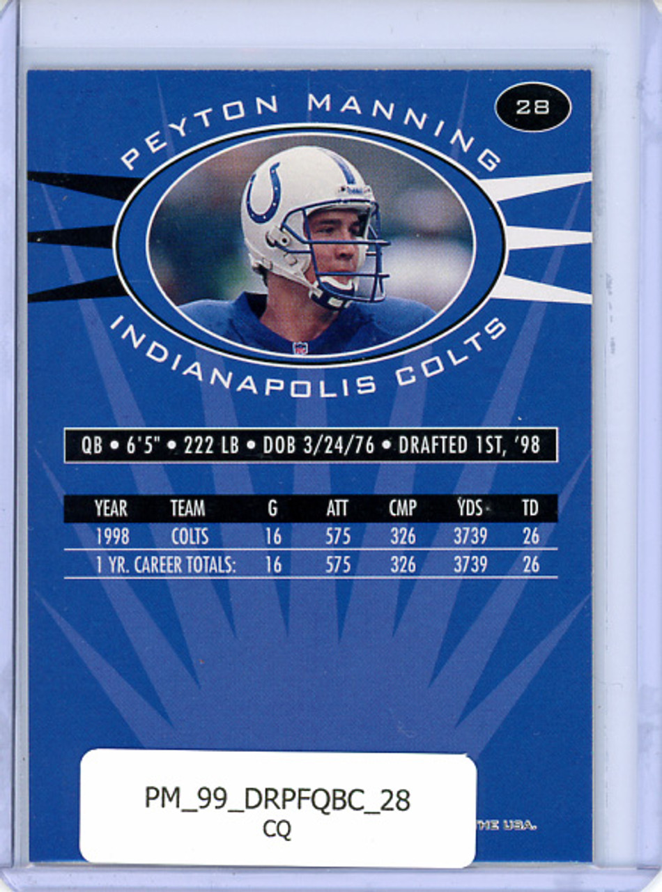 Peyton Manning 1999 Donruss Preferred QBC #28 (CQ)