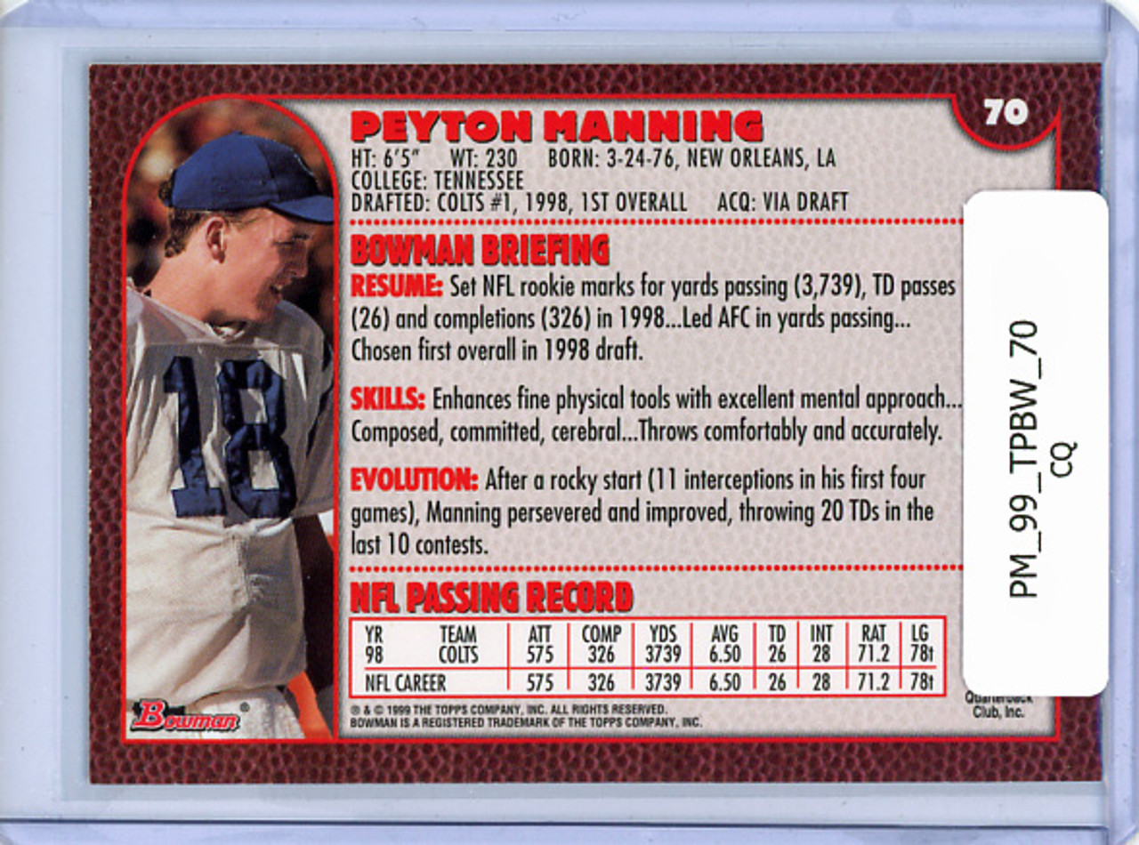 Peyton Manning 1999 Bowman #70 (CQ)