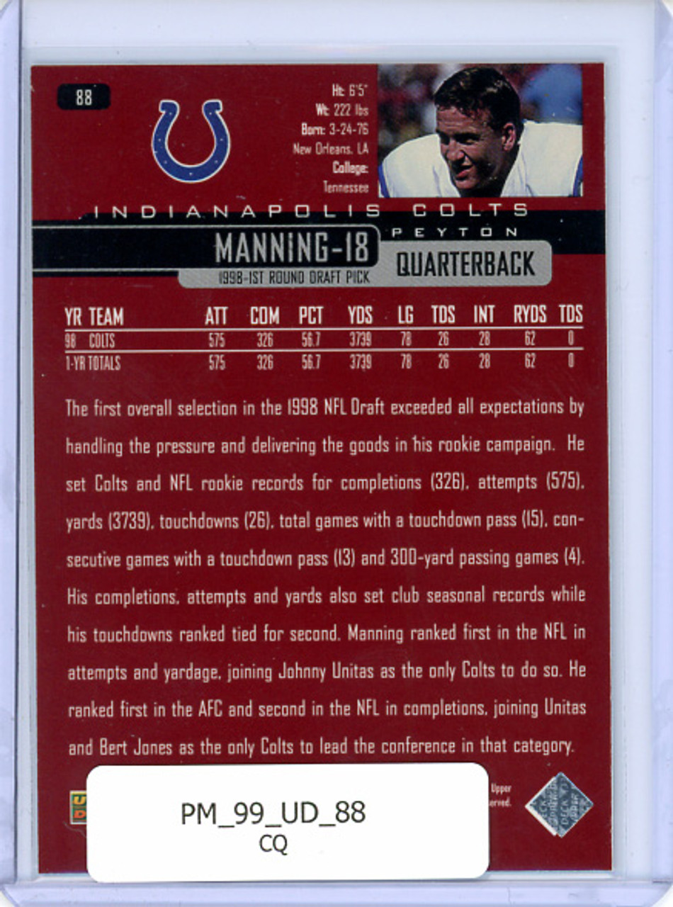 Peyton Manning 1999 Upper Deck #88 (CQ)