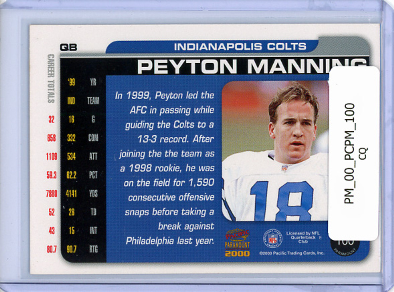 Peyton Manning 2000 Pacific Paramount #100 (CQ)