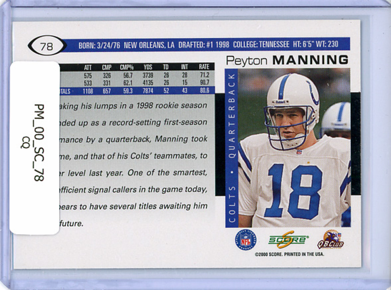 Peyton Manning 2000 Score #78 (CQ)
