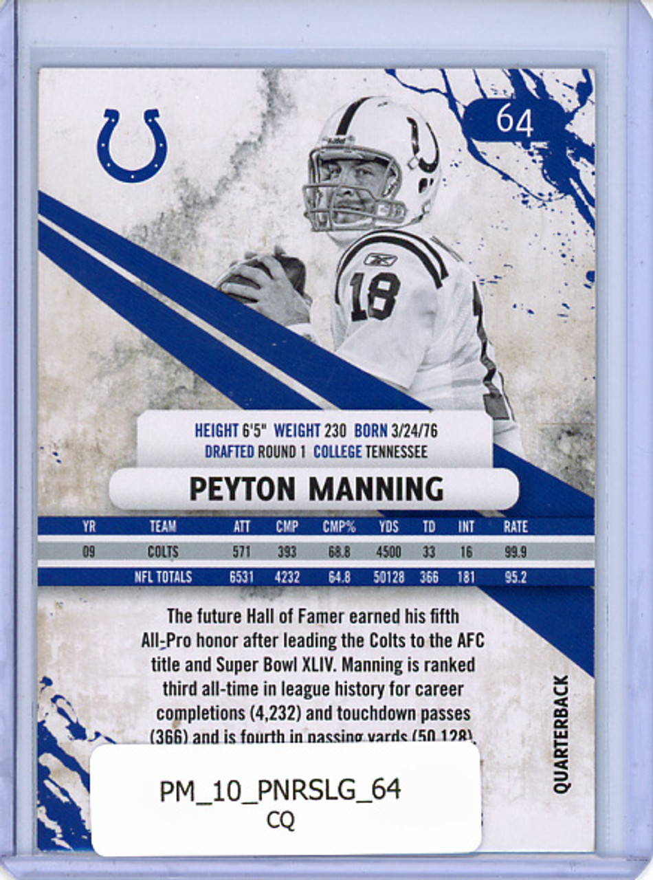 Peyton Manning 2010 Rookies & Stars Longevity #64 (CQ)
