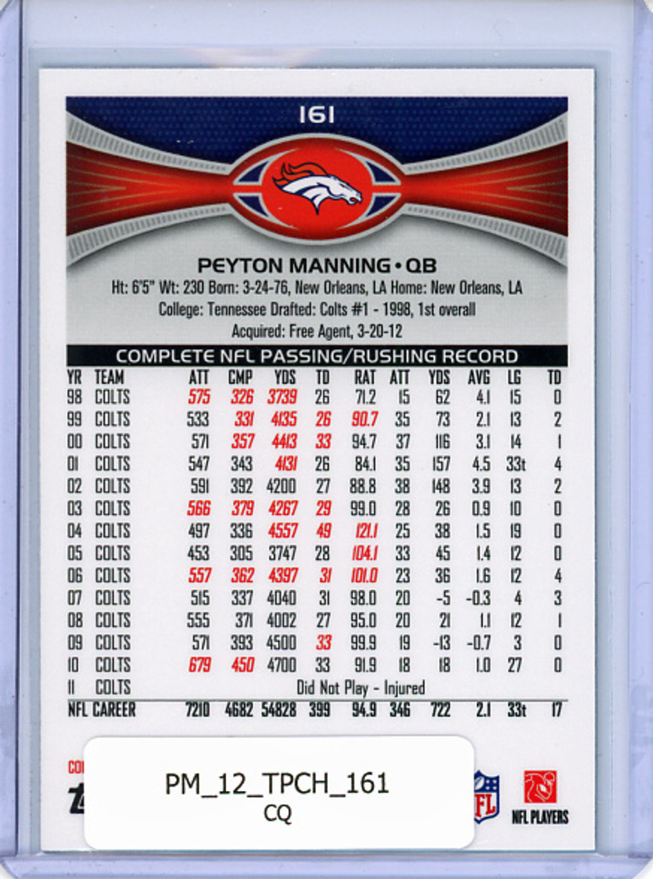 Peyton Manning 2012 Topps Chrome #161 (CQ)