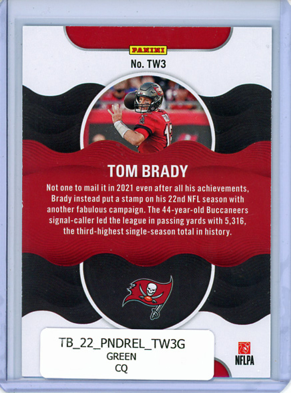 Tom Brady 2022 Donruss Elite, Title Waves #TW3 Green (CQ)