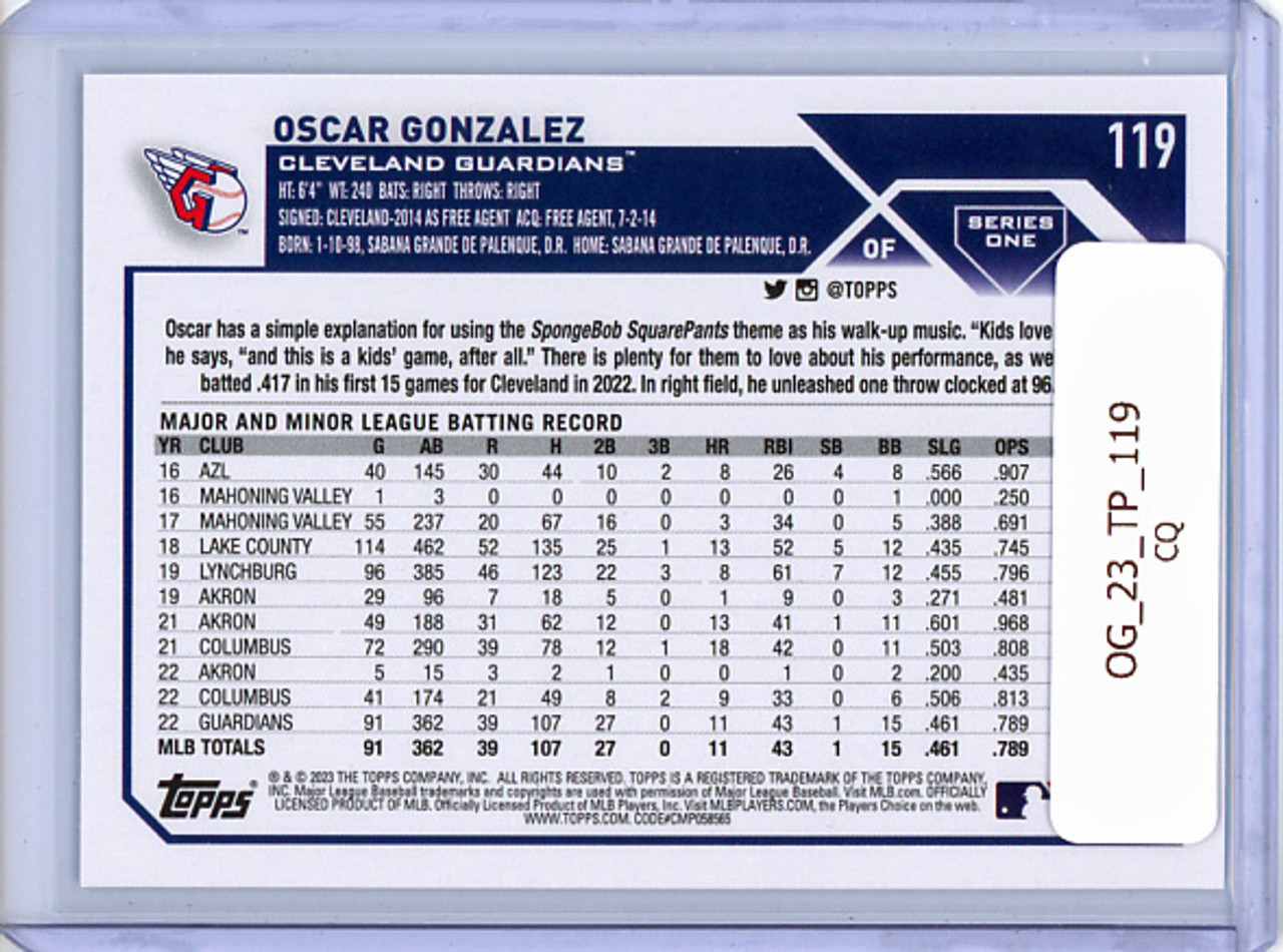 Oscar Gonzalez 2023 Topps #119 (CQ)