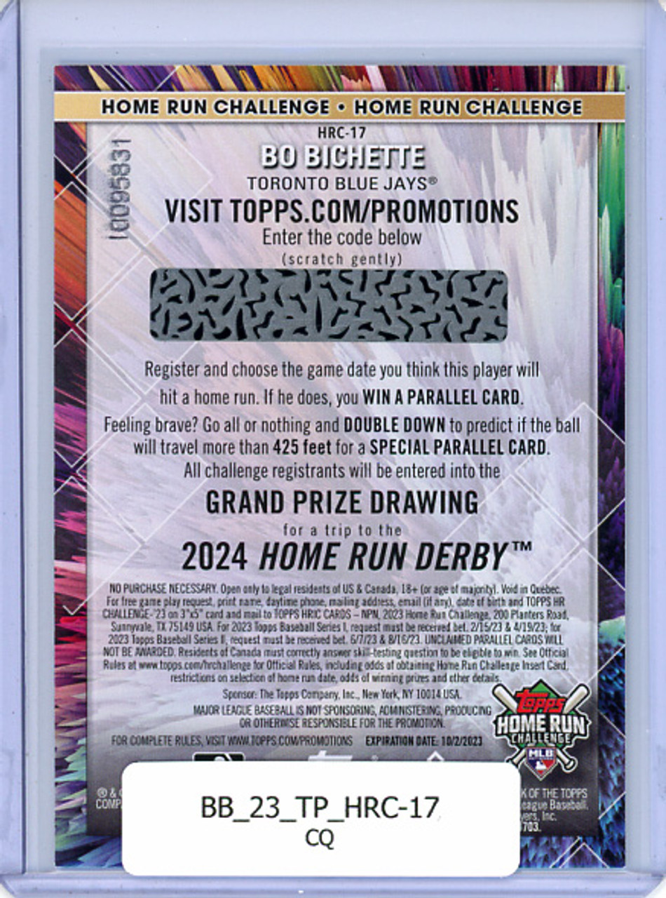 Bo Bichette 2023 Topps, Home Run Challenge Code Card #HRC-17 (CQ)