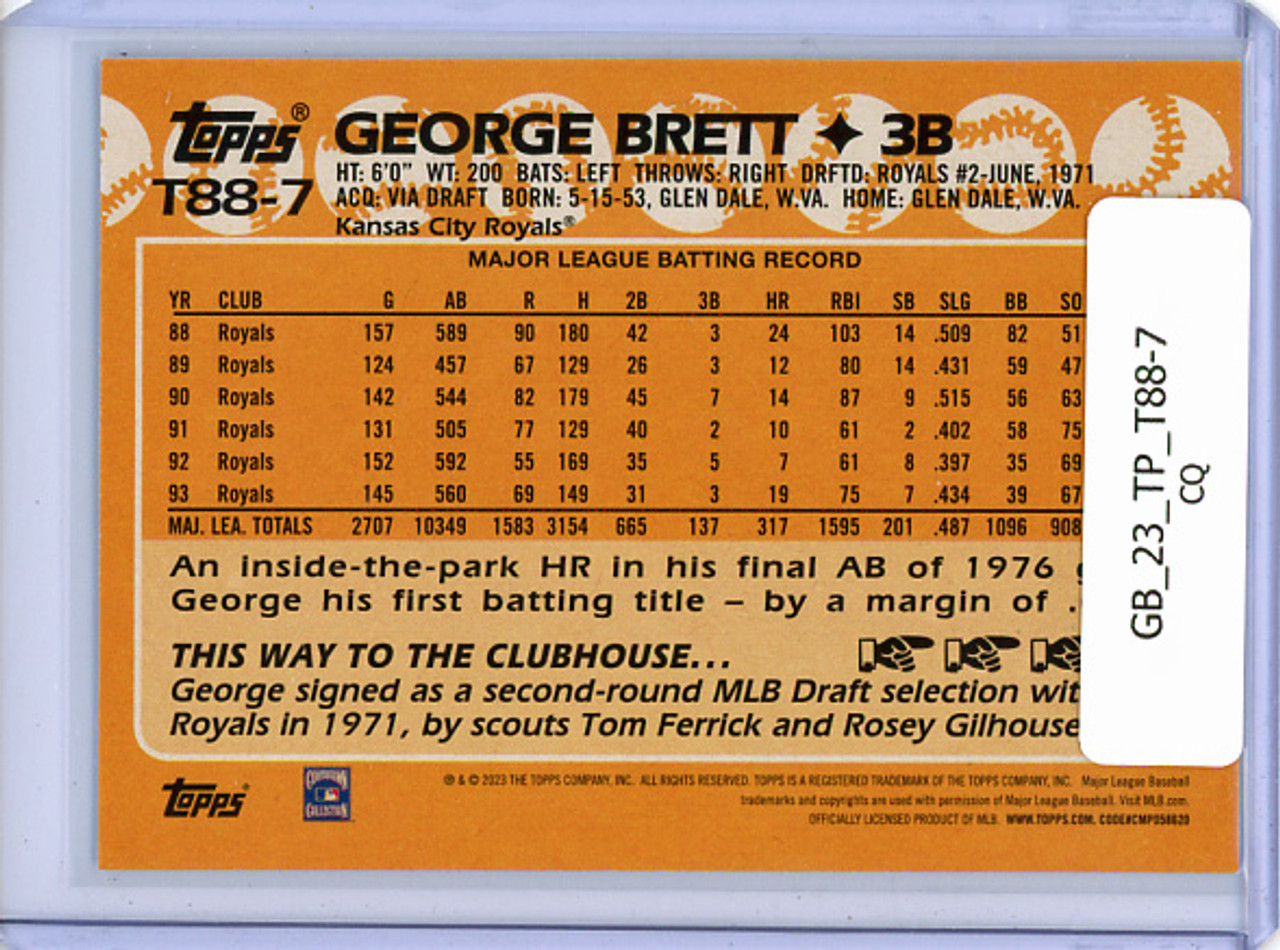 George Brett 2023 Topps, 1988 Topps #T88-7 (CQ)