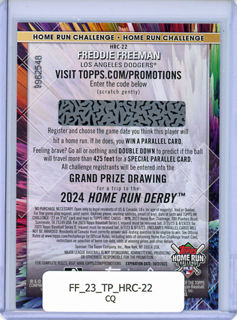 Freddie Freeman 2023 Topps, Home Run Challenge Code Card #HRC-22 (CQ)