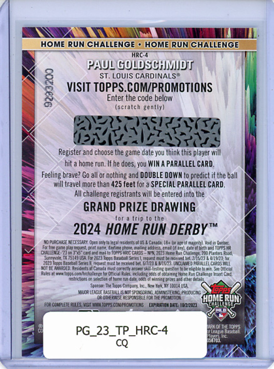 Paul Goldschmidt 2023 Topps, Home Run Challenge Code Card #HRC-4 (CQ)
