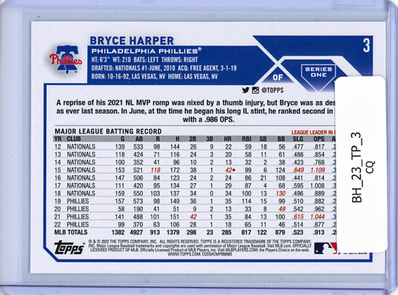Bryce Harper 2023 Topps #3 (CQ)