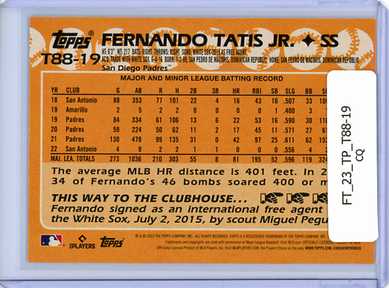 Fernando Tatis Jr. 2023 Topps, 1988 Topps #T88-19 (CQ)