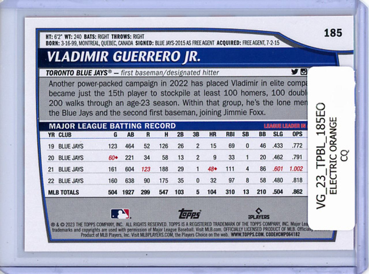 Vladimir Guerrero Jr. 2023 Big League #185 Electric Orange (CQ)