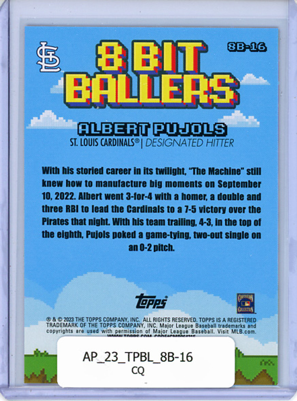 Albert Pujols 2023 Big League, 8 Bit Ballers #8B-16 (CQ)