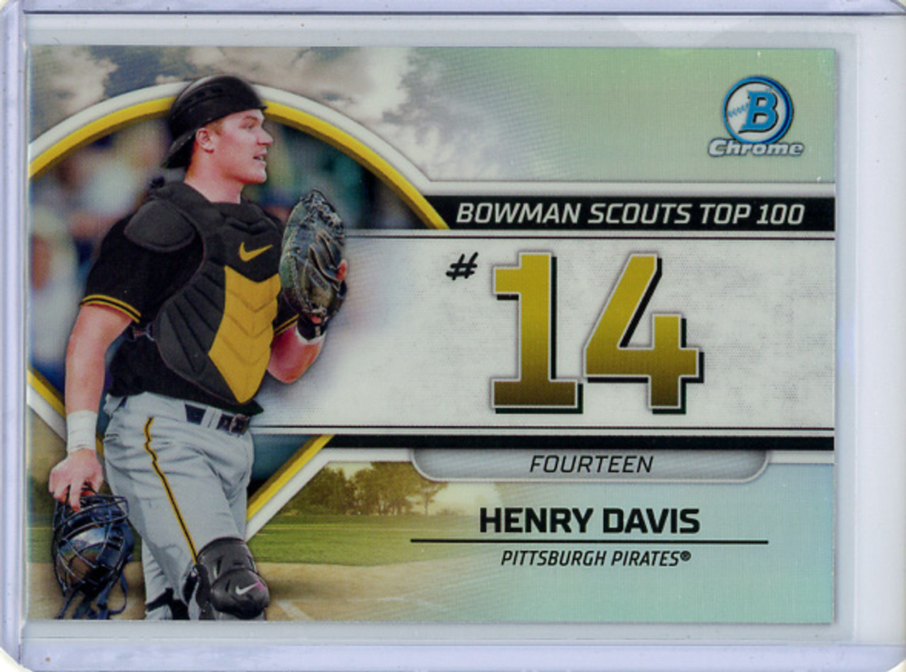 Henry Davis 2023 Bowman Chrome, Scouts Top 100 #BTP-14 (CQ)