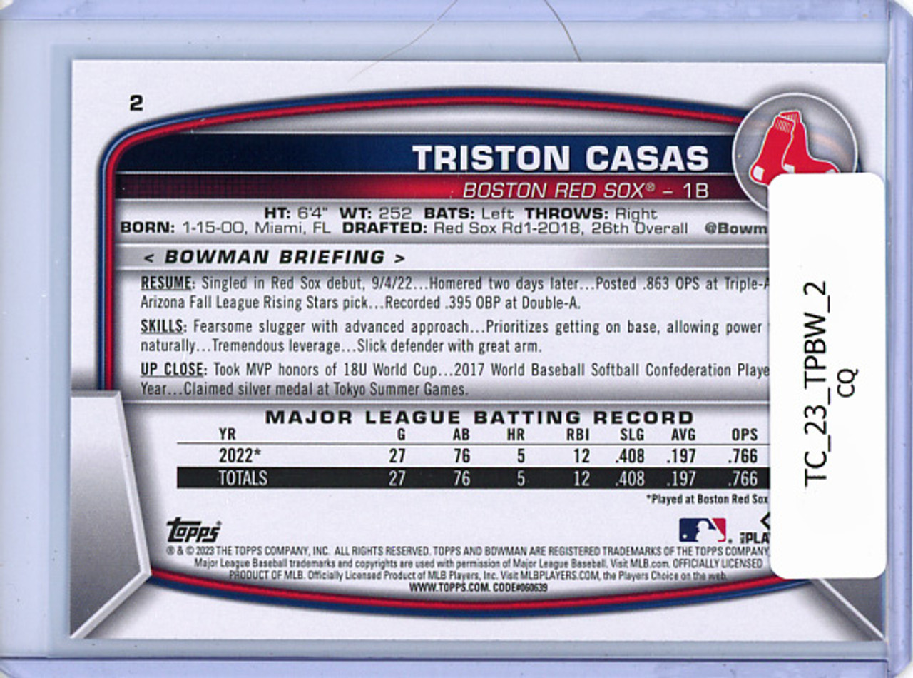 Triston Casas 2023 Bowman #2 (CQ)