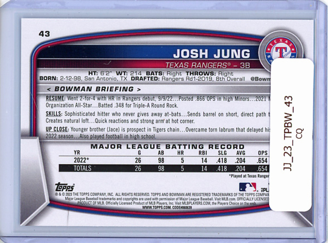 Josh Jung 2023 Bowman #43 (CQ)