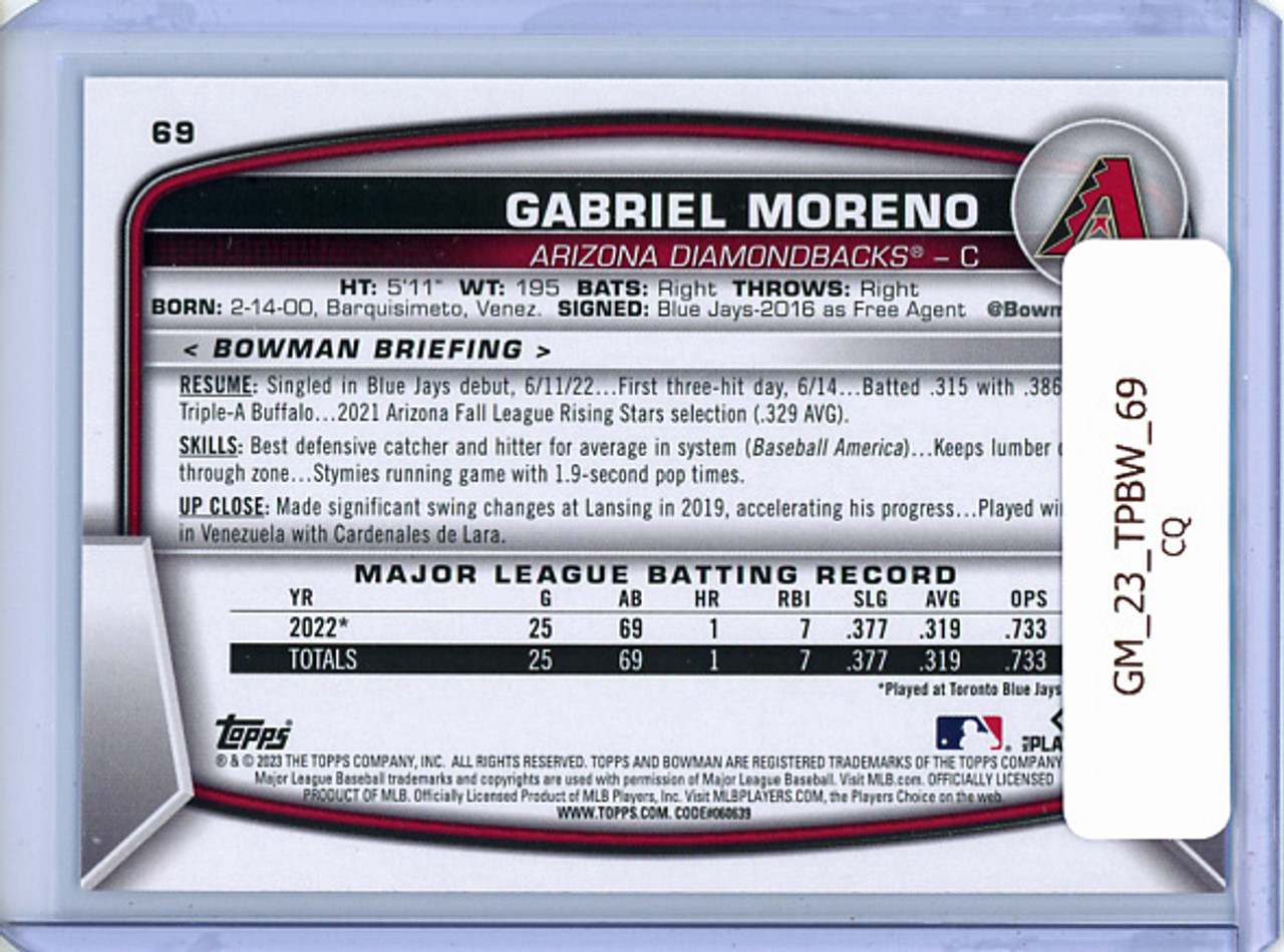 Gabriel Moreno 2023 Bowman #69 (CQ)