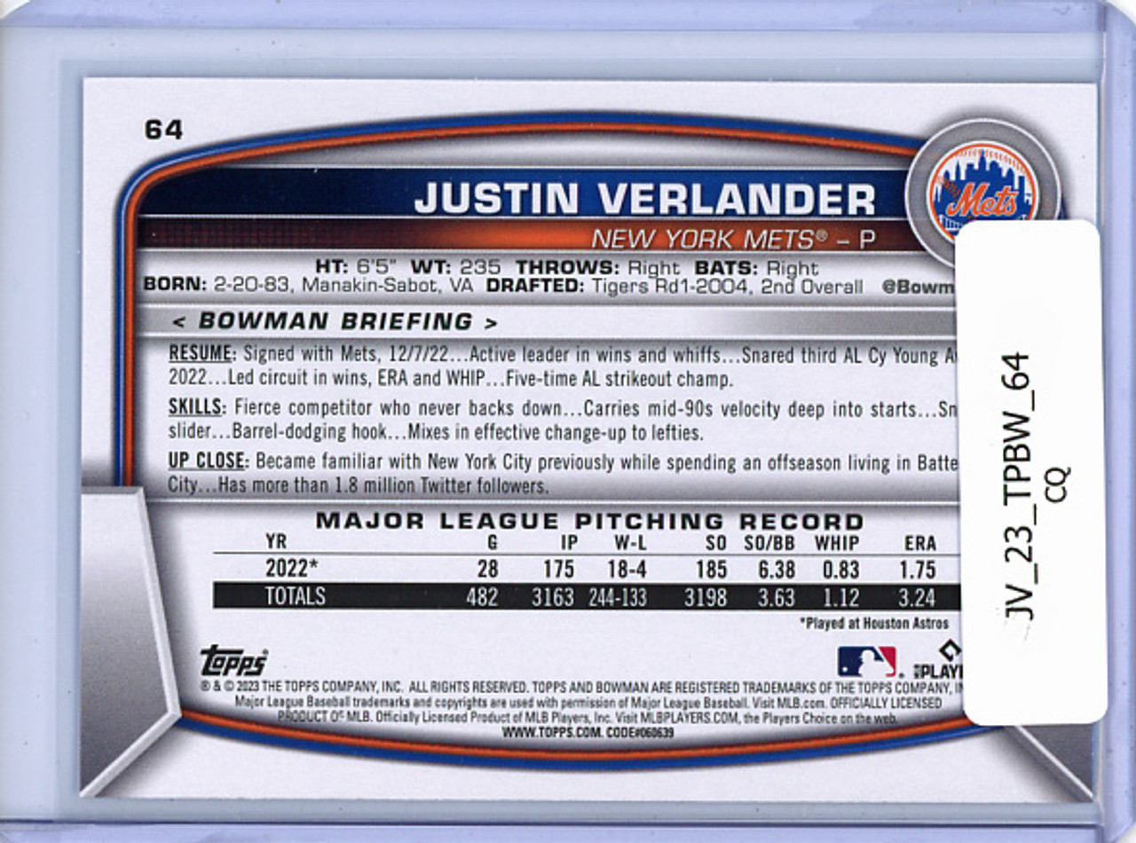 Justin Verlander 2023 Bowman #64 (CQ)