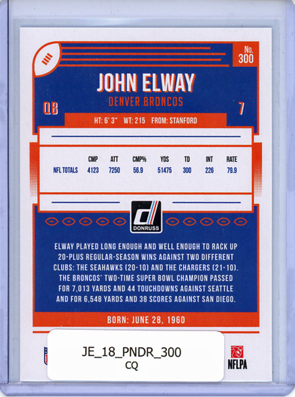John Elway 2018 Donruss #300 (CQ)