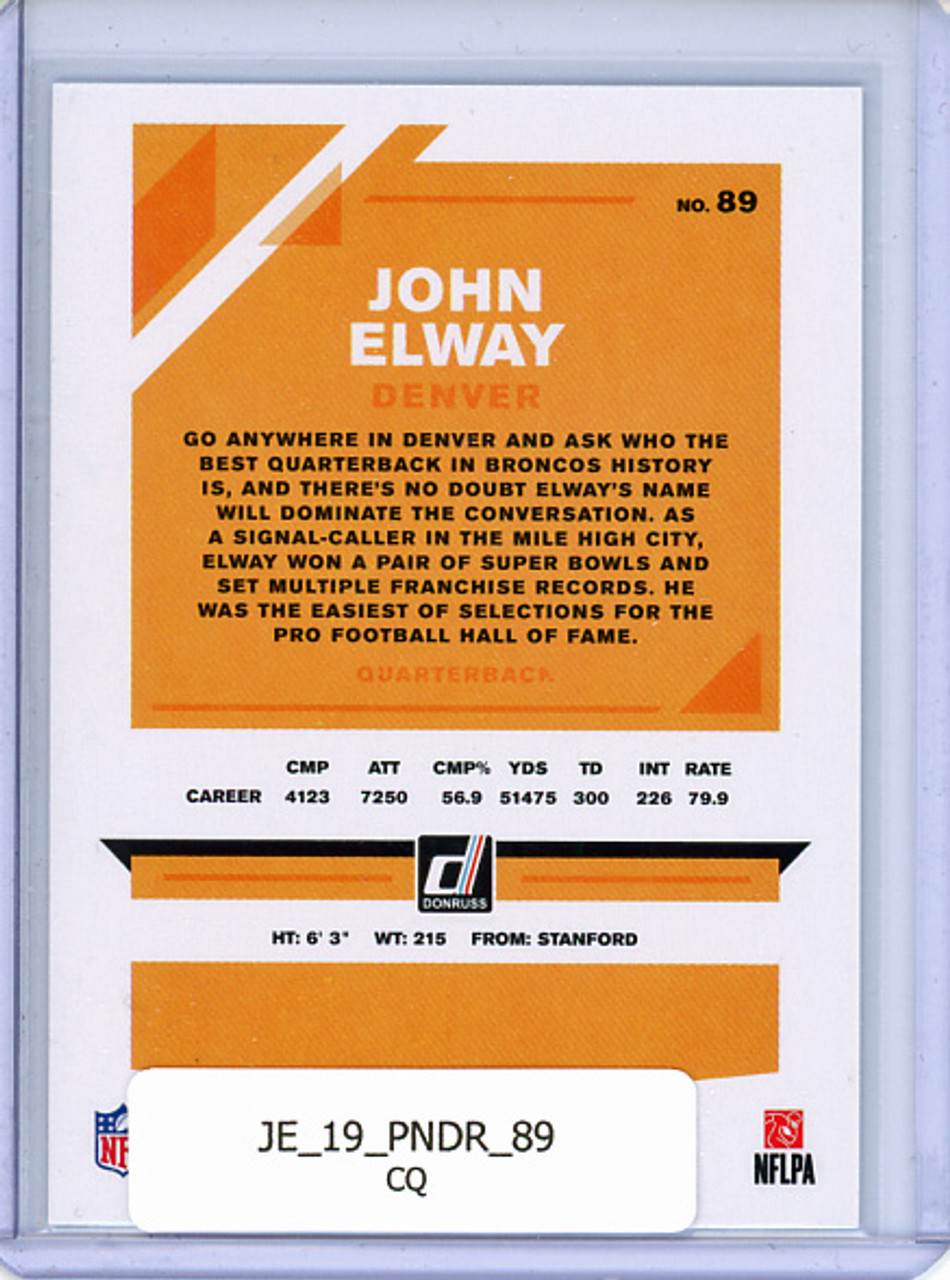 John Elway 2019 Donruss #89 (CQ)