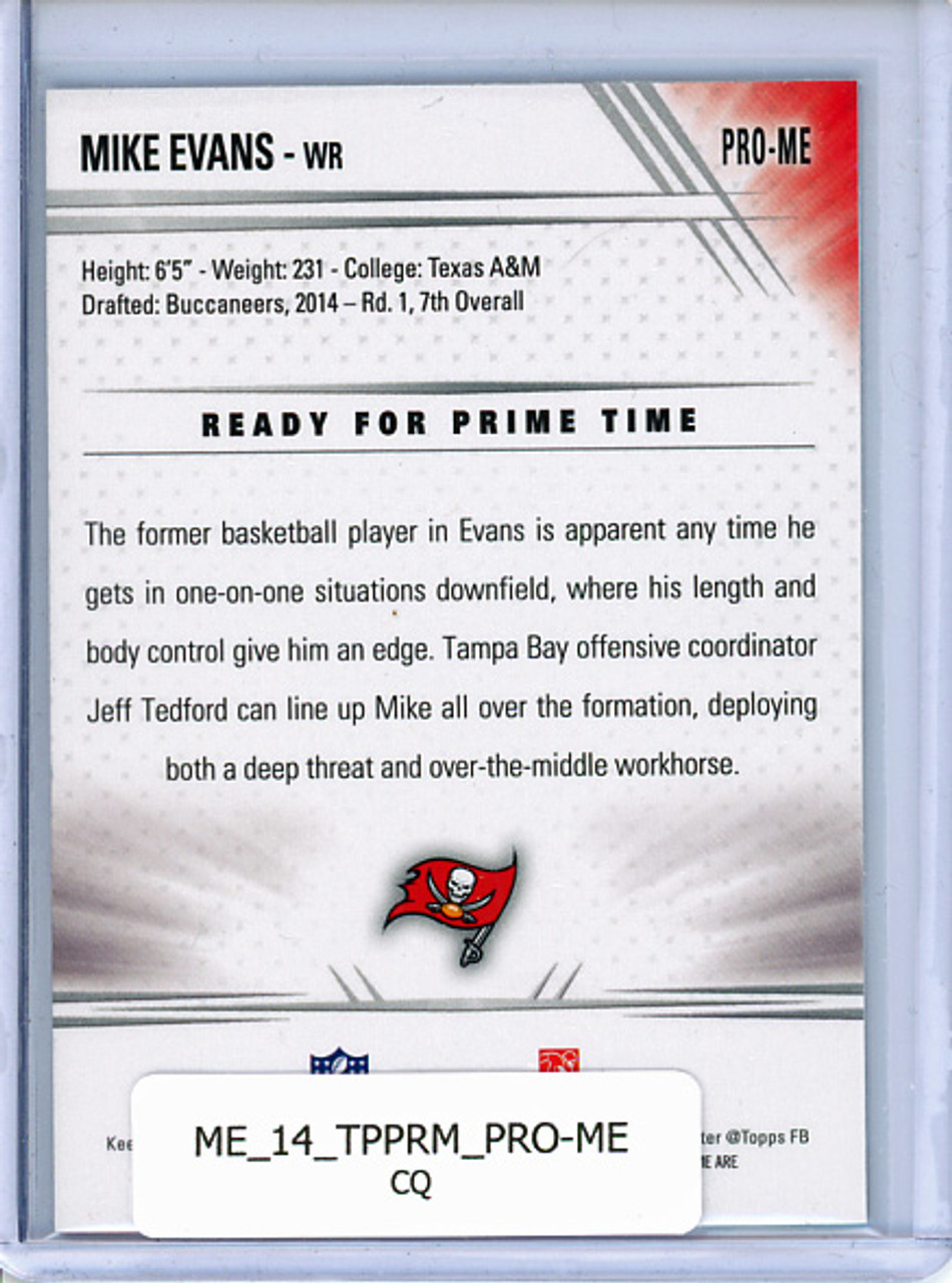 Mike Evans 2014 Topps Prime, Primed Rookies #PRO-ME (CQ)