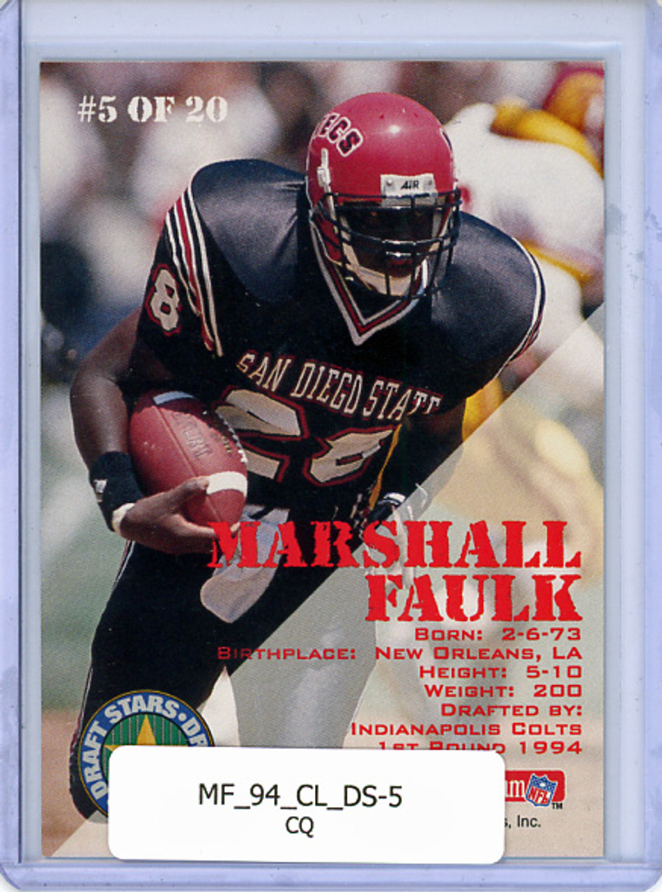 Marshall Faulk 1994 Classic, Draft Stars #5 (CQ)